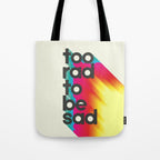 Too Rad To Be Sad - neon rainbow Tote Bag Gallery Image 1