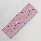 Garden Bird feeding happy pink Yoga Mat Gallery Image 1