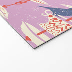 Garden Bird feeding happy pink Welcome Mat Gallery Image 2