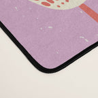Garden Bird feeding happy pink Desk Mat Gallery Image 4