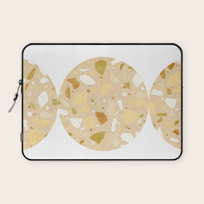 Terrazzo circle shapes Laptop Sleeve Gallery Image 1