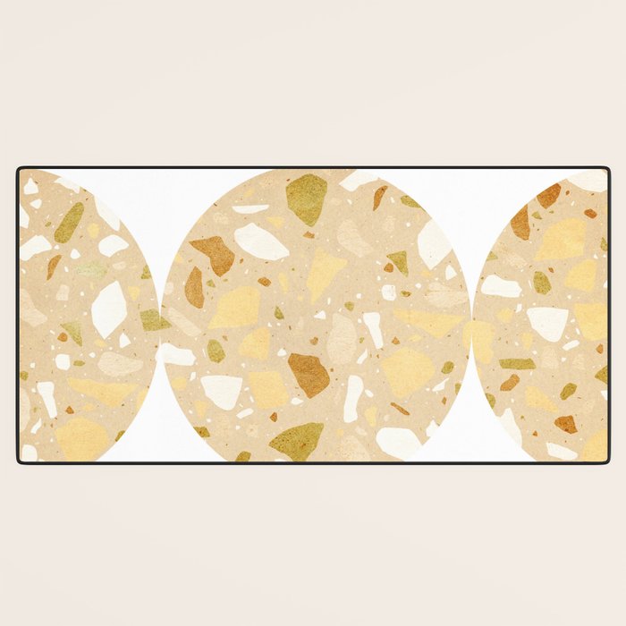 Terrazzo circle shapes Desk Mat Gallery Image 3