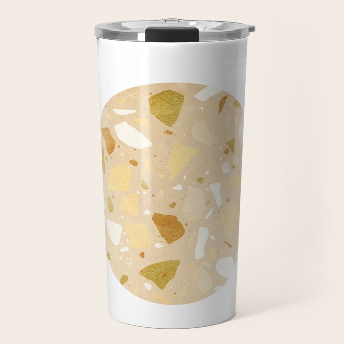 Terrazzo circle shapes Travel Mug Gallery Image 1