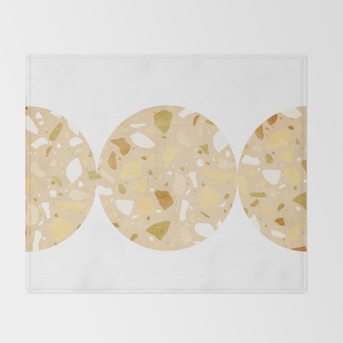 Terrazzo circle shapes Throw Blanket Gallery Image 2