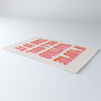If You're Waiting For A Sign, This Is It (Pink Orange) Rug Gallery Image 3