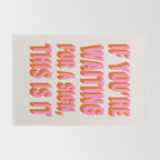 If You're Waiting For A Sign, This Is It (Pink Orange) Rug Gallery Image 2