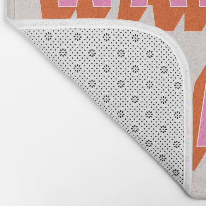 If You're Waiting For A Sign, This Is It (Pink Orange) Bath Mat Gallery Image 2