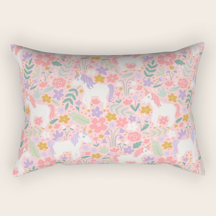 Unicorn Garden Rectangular Pillow Gallery Image 2
