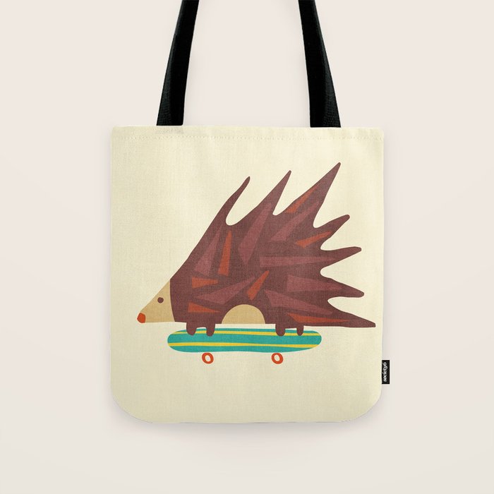 Hedgehog in hair raising speed Tote Bag Gallery Image 1