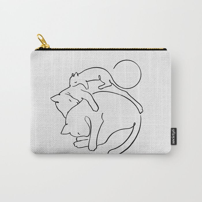 Cats line art 1 Carry All Pouch Gallery Image 1