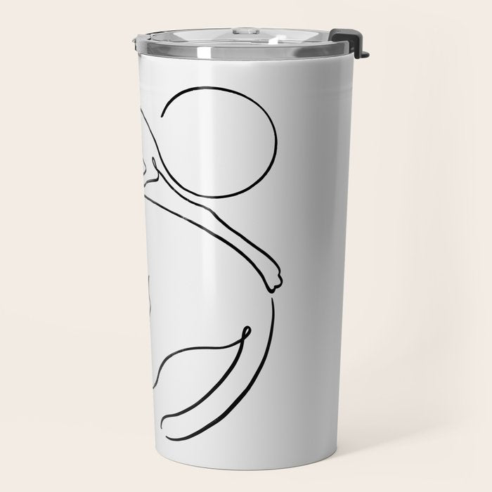 Cats line art 1 Travel Mug Gallery Image 2