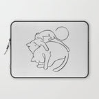 Cats line art 1 Laptop Sleeve Gallery Image 1