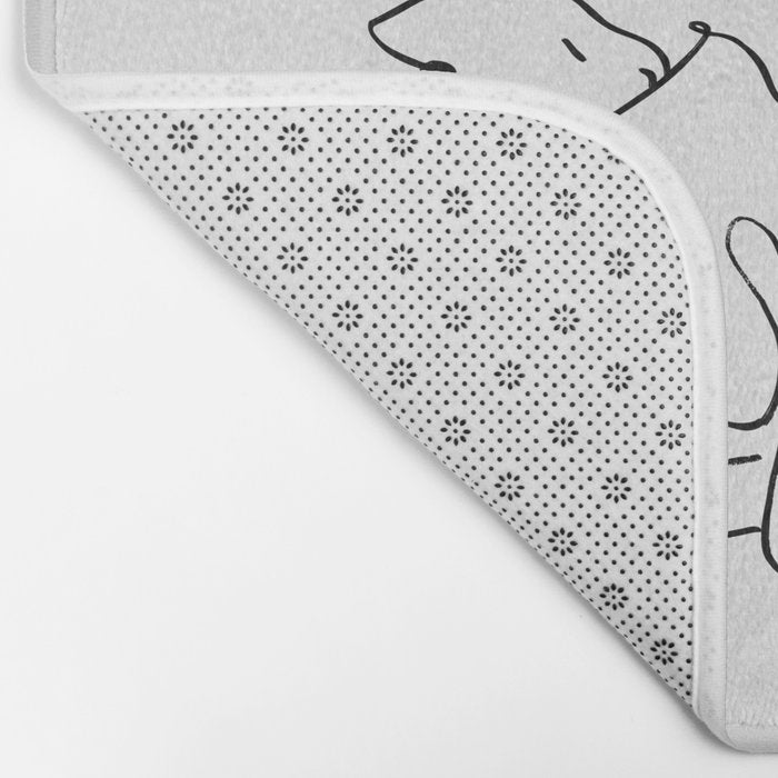 Cats line art 1 Bath Mat Gallery Image 2