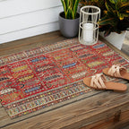 Shirvan Caucasian Antique Carpet Print Outdoor Rug Gallery Image 2