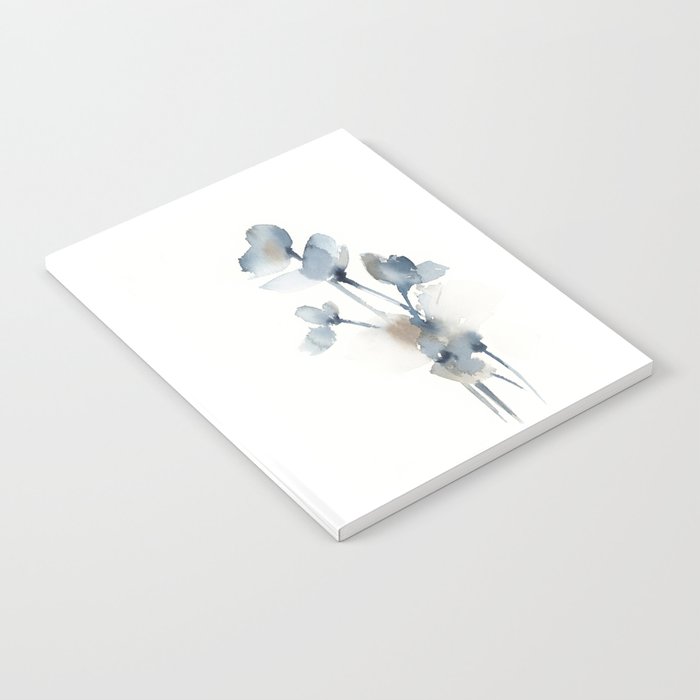 Blue Grey Florals Notebook