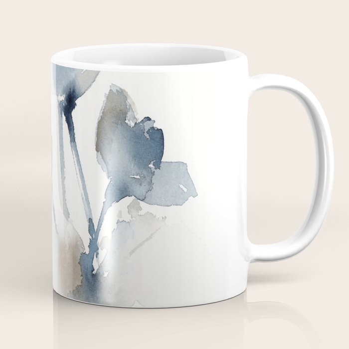 Blue grey florals Coffee Mug Gallery Image 1