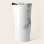 Blue grey florals Travel Mug Gallery Image 3