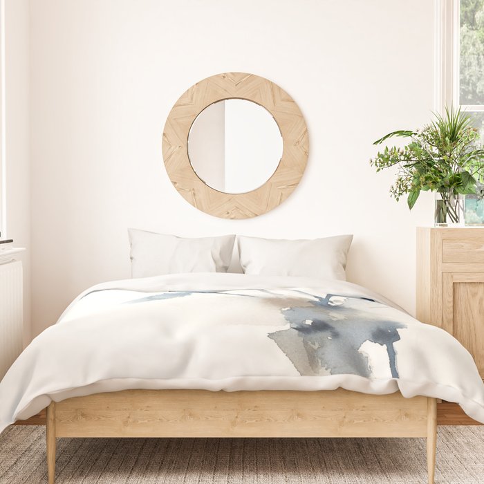 Blue grey florals Duvet Cover Gallery Image 3