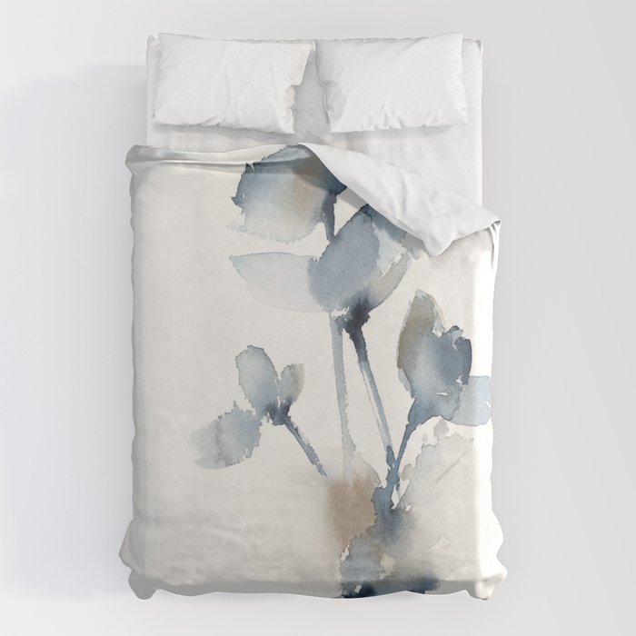 Blue grey florals Duvet Cover Gallery Image 6