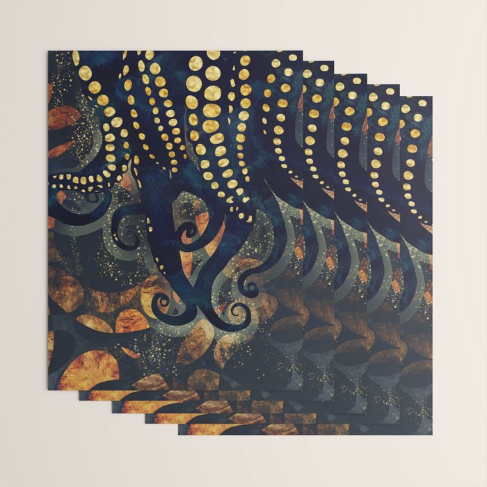 Metallic Ocean Wrapping Paper Gallery Image 3