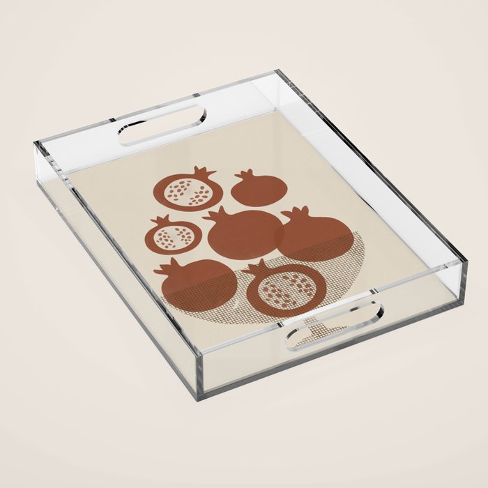 Pomegranate Bowl Acrylic Tray Gallery Image 1