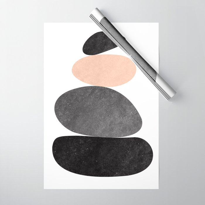 Peaceful, Zen, Balance, Geometric Art Wrapping Paper Gallery Image 1