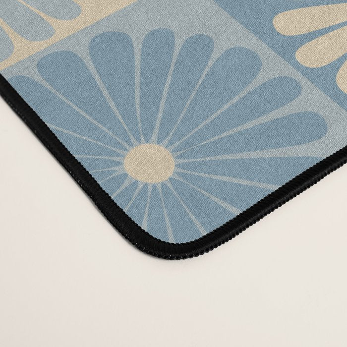 Retro Flowers Check Pattern XVIII Desk Mat Gallery Image 4