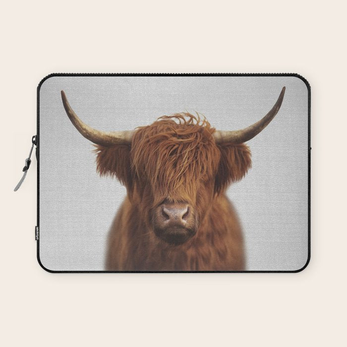 Highland Cow - Colorful Laptop Sleeve Gallery Image 1