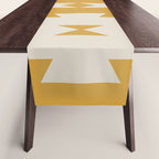 Southwestern Minimalism - Golden Yellow Neutral Beige Table Runner Gallery Image 1