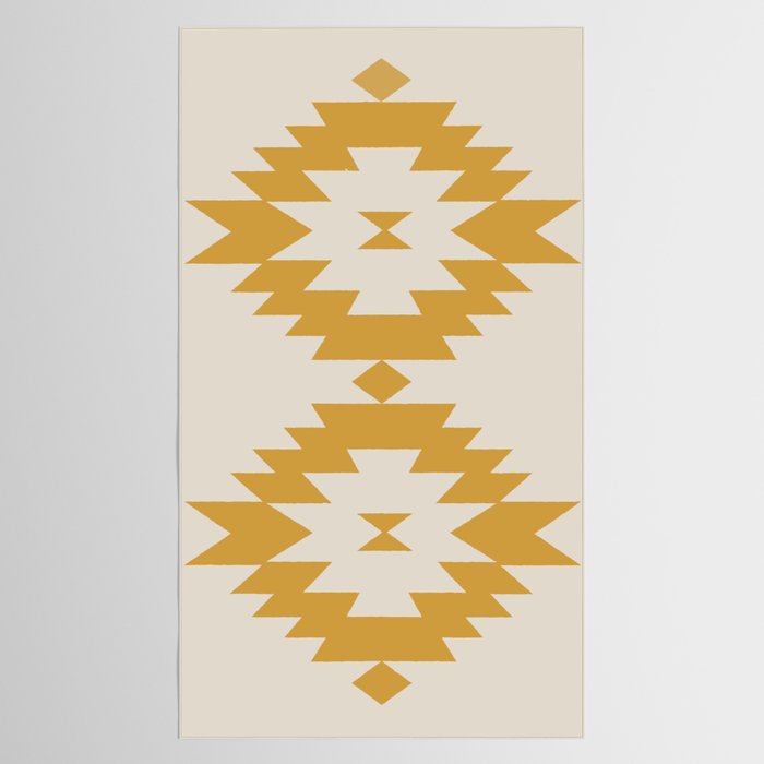 Southwestern Minimalism - Golden Yellow Neutral Beige Tablecloth Gallery Image 2