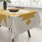 Southwestern Minimalism - Golden Yellow Neutral Beige Tablecloth Gallery Image 3