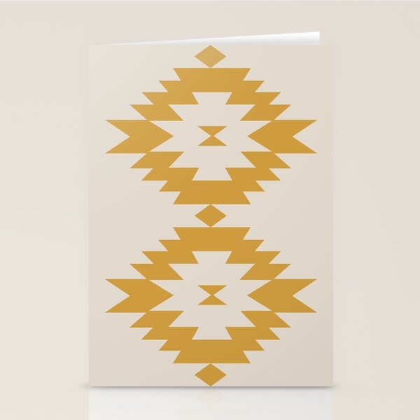 Southwestern Minimalism - Golden Yellow Neutral Beige Stationery Card Gallery Image 2