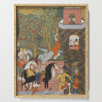 Falnama (Book of omens)The Angel of Death slays Shaddad Islamic Antique Art  Serving Tray Gallery Image 1