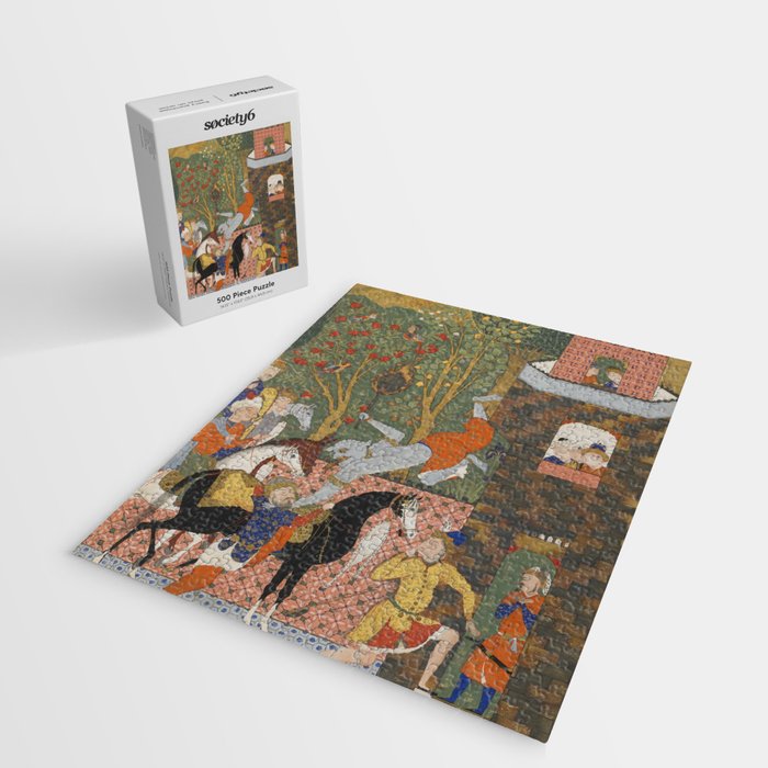 Falnama (Book of omens)The Angel of Death slays Shaddad Islamic Antique Art  Jigsaw Puzzle Gallery Image 2