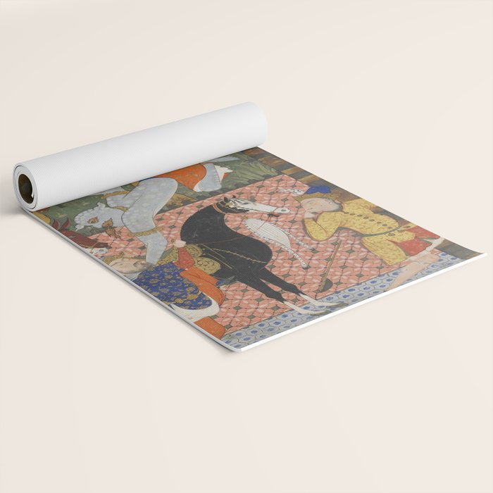Falnama (Book of omens)The Angel of Death slays Shaddad Islamic Antique Art  Yoga Mat Gallery Image 2