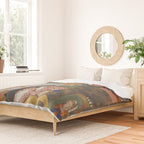 Falnama (Book of omens)The Angel of Death slays Shaddad Islamic Antique Art  Duvet Cover Gallery Image 2