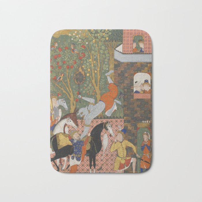 Falnama (Book of omens)The Angel of Death slays Shaddad Islamic Antique Art  Bath Mat Gallery Image 1