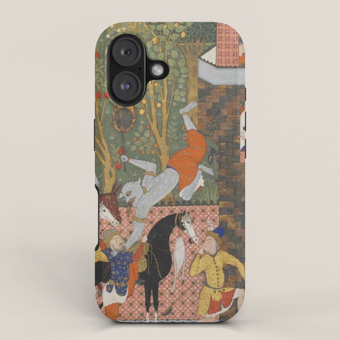 Falnama (Book of omens)The Angel of Death slays Shaddad Islamic Antique Art  iPhone Case Gallery Image 1