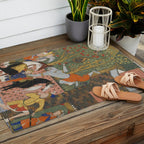 Falnama (Book of omens)The Angel of Death slays Shaddad Islamic Antique Art  Outdoor Rug Gallery Image 2