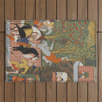 Falnama (Book of omens)The Angel of Death slays Shaddad Islamic Antique Art  Outdoor Rug Gallery Image 1