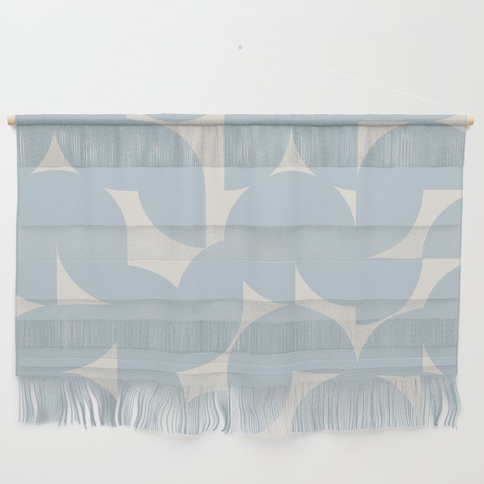 Contemporary Geometric Shapes - Soft Blue Wall Hanging Gallery Image 1