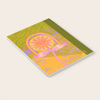 Retro Sunflower & Rainbow in Green & Pink Notebook Gallery Image 3