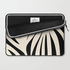 Maldives Minimalist Abstract Pattern in Black and Almond Cream Laptop Sleeve Gallery Image 2