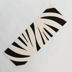 Maldives Minimalist Abstract Pattern in Black and Almond Cream Yoga Mat Gallery Image 1