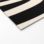 Maldives Minimalist Abstract Pattern in Black and Almond Cream Welcome Mat Gallery Image 2