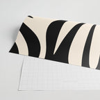 Maldives Minimalist Abstract Pattern in Black and Almond Cream Wrapping Paper Gallery Image 2