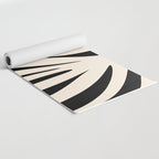 Maldives Minimalist Abstract Pattern in Black and Almond Cream Yoga Mat Gallery Image 2