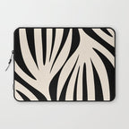 Maldives Minimalist Abstract Pattern in Black and Almond Cream Laptop Sleeve Gallery Image 1
