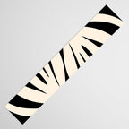 Maldives Minimalist Abstract Pattern in Black and Almond Cream Table Runner Gallery Image 3