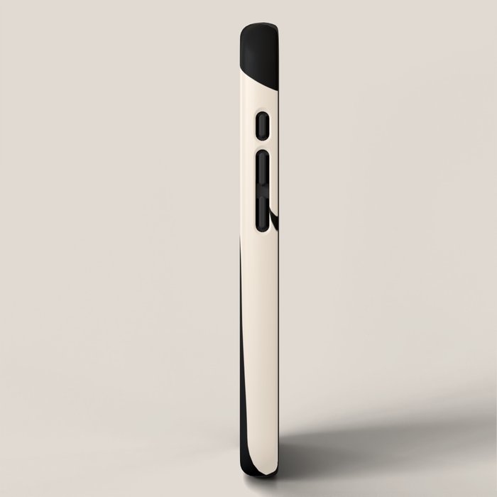 Maldives Minimalist Abstract Pattern in Black and Almond Cream iPhone Case Gallery Image 2